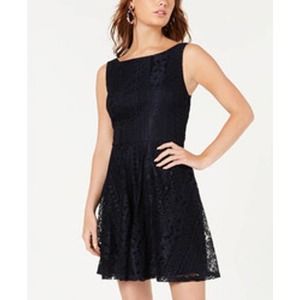 City Studios Bow Back Lace‎ Dress 13 New